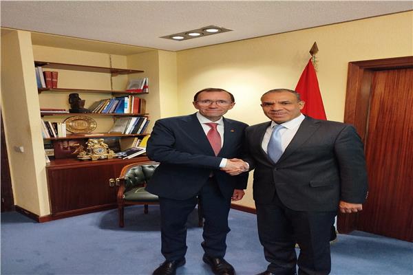د. بدر عبد العاطى ونظيره وزير خارجية النرويج