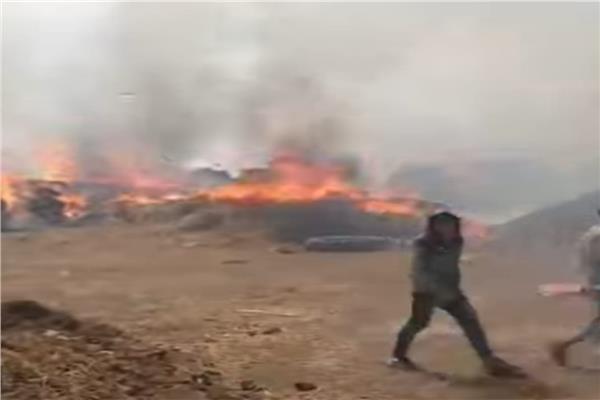 حريق يلتهم 5 حظائر مواشي