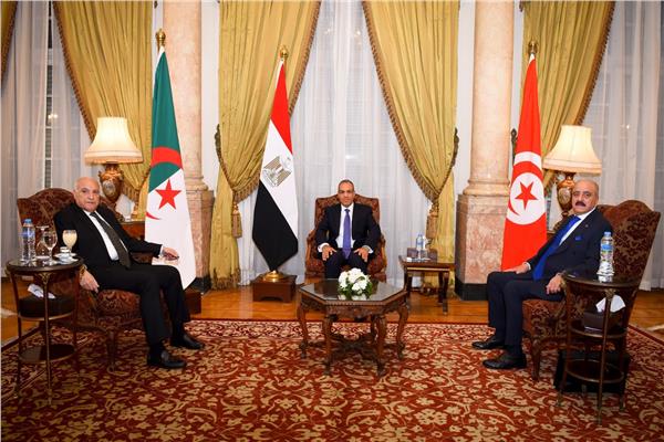 وزراء خارجية مصر وتونس والجزائر