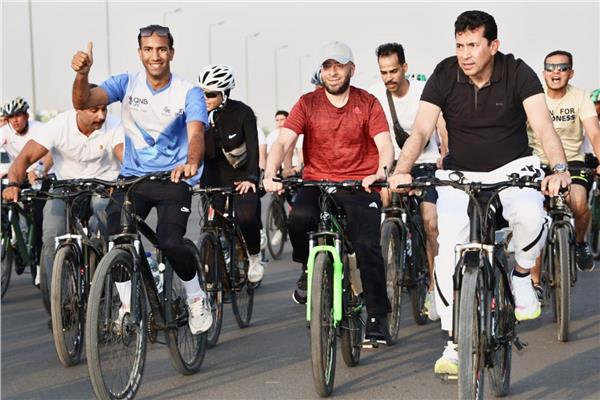 فعاليات ماراثون الدراجات المقام بالعاصمة الإدارية الجديدة