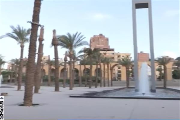 ساحة جامع «عمرو بن العاص» بعد انتهاء أعمال تطويرها