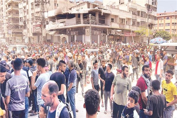 فوضى أثناء توزيع المساعدات غزة