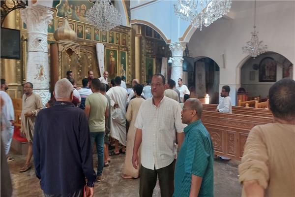 جانب من زيارة د.علي السيد الصادق لموقع حريق كنيسة السيدة العذراء مريم