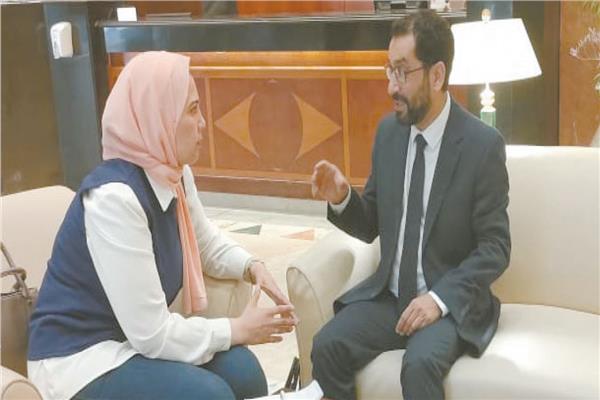 إيهاب القسطاوى خلال حواره مع «الأخبار»