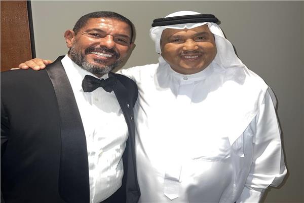 المطرب السعودي محمد عبده والمايسترو هاني فرحات