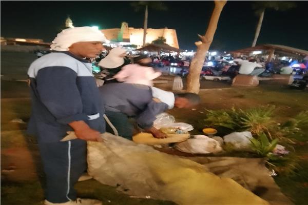 حملة نظافة بساحة سيدي أبو الحجاج بمدينة الأقصر
