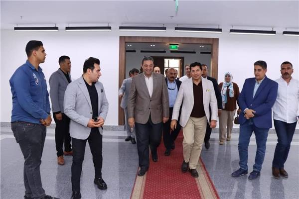 محافظ دمياط يستقبل وزير الشباب والرياضة بديوان عام المحافظة