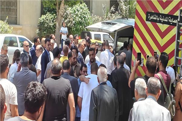 لقطة من جنازة نجل صلاح الشرنوبي
