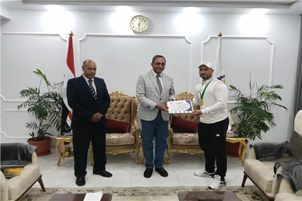 جانب من تكريم الكابتن خلف محمد محمود، بطل رياضة الووشو كونغ فو