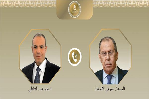 سيرجى لافروف وزير الخارجية الروسى ود. بدر عبد العاطى وزير الخارجية والهجرة