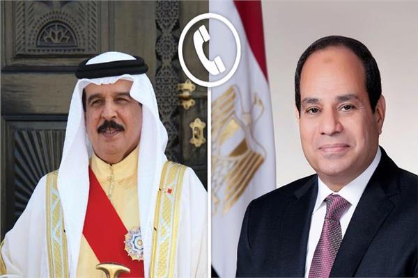  الرئيس عبد الفتاح السيسي وملك البحرين حمد بن عيسى آل خليفة