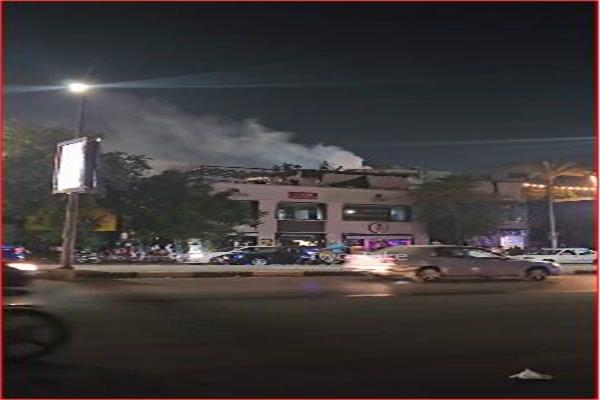 اندلاع حريق بمطعم شهير بجسر السويس
