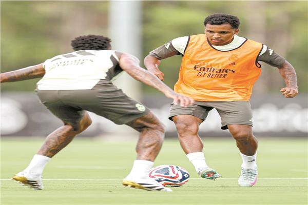 جانب من تدريب ريال مدريد قبل مواجهة يوفنتوس