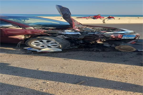 حادث تصادم سيارتين