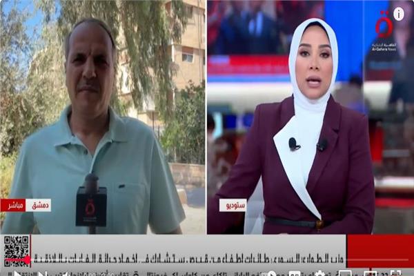 مراسل القاهرة الإخبارية خلال المداخلة