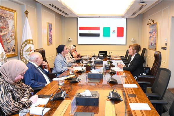ياسمين فؤاد وزيرة البيئة خلال الاجتماع