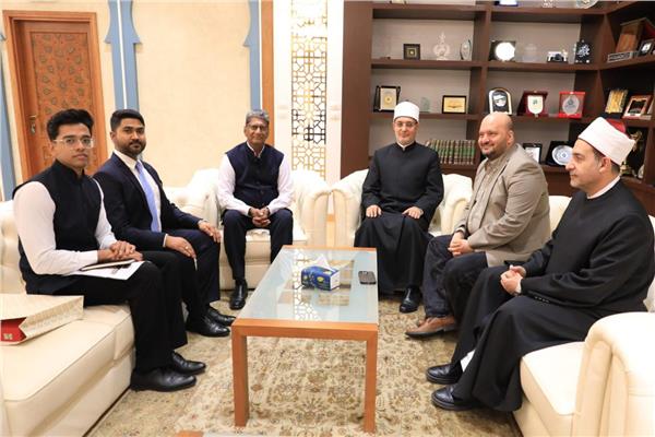 مفتي الجمهورية خلال استقبال سفير الهند بالقاهرة