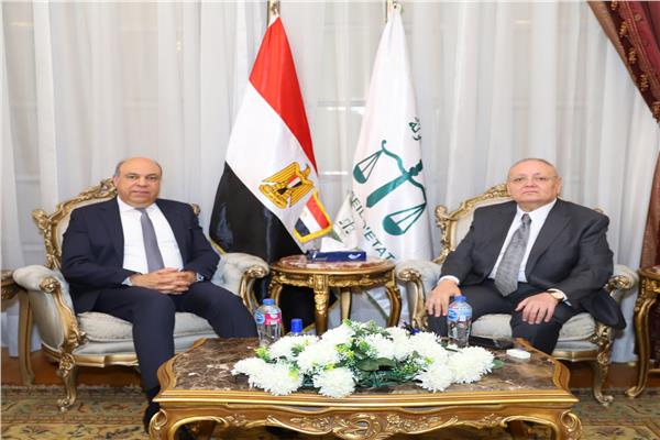 المستشار أسامة شلبي - رئيس مجلس الدولة يستقبل الدكتور سامح الحفني - وزير الطيران المدني