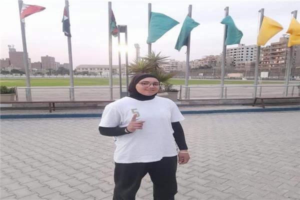 جنة صليح بنت القليوبية تُحقق المركز الرابع في قذف القرص