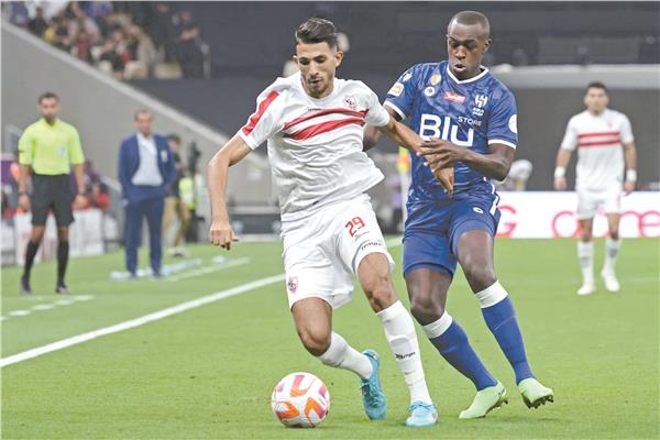 فتوح خلال مشاركته مع الزمالك ضد الهلال السعودي