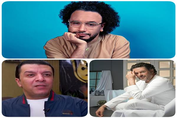 الناقد الفني محمد شميس والنجم راغب علامة ومصطفي كامل
