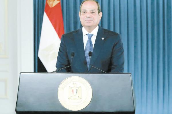 الرئيس عبد الفتاح السيسى خلال إلقاء كلمة بمناسبة ذكرى ثورة ٢٣ يوليو