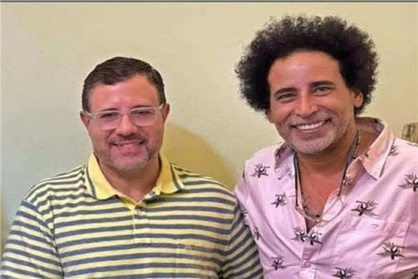 المطرب مصطفى شوقي مع المنتج ريتشارد الحاج