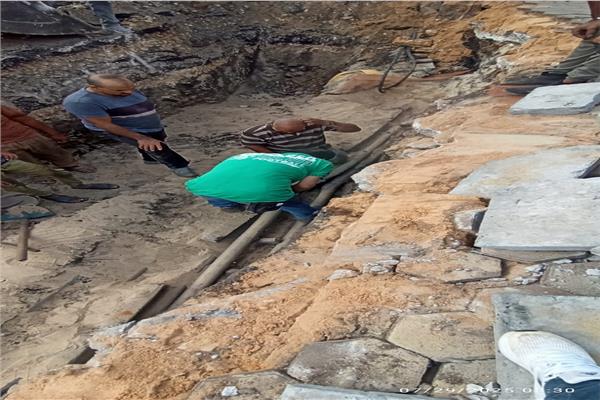إصلاح الكابل رقم 2 بمحطة محولات جزيرة الذهب