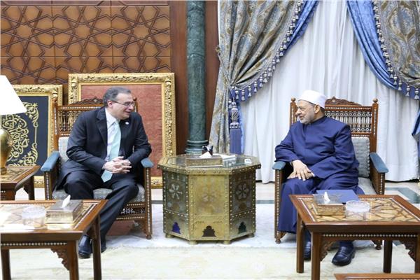 فضيلة الإمام الأكبر أ.د. أحمد الطيب، شيخ الأزهر الشريف والمهندس حاتم نبيل