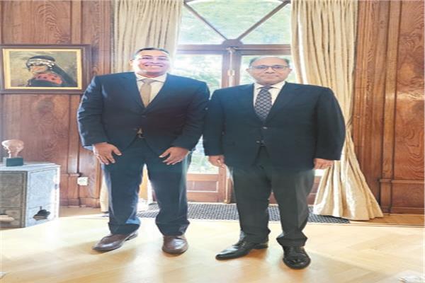 أحمد أبو زيد سفير مصر فى الاتحاد الأوروبى خلال حواره مع «الأخبار»