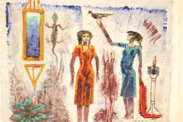 بعض الأعمال الفنية لرواد الفن التشكيلي من معرض «مبدعون خالدون»