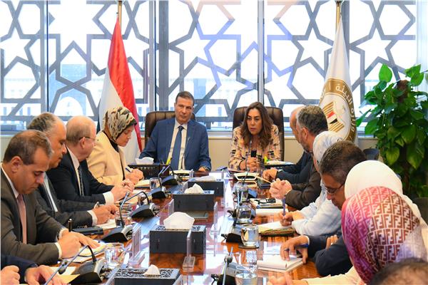  وزيرة التنمية المحلية خلال الاجتماع