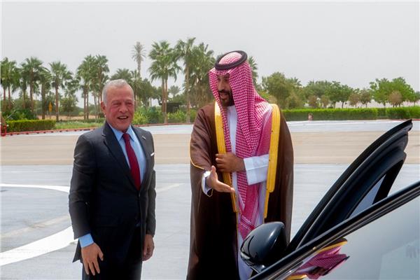 ولي العهد السعودي الأمير محمد بن سلمان وعاهل الأردن الملك عبدالله الثاني