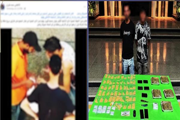 المتهمين بعد القبض عليهم