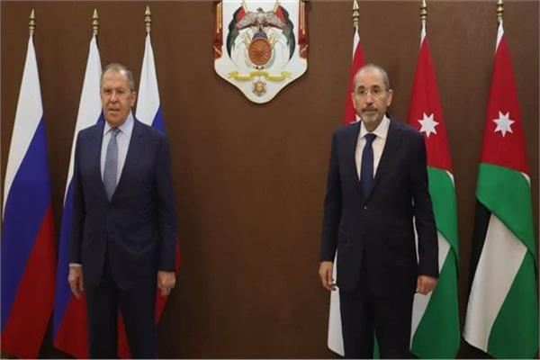  وزير الخارجية الروسي،سيرجي لافروف ونظيره الأردني أيمن الصفدي