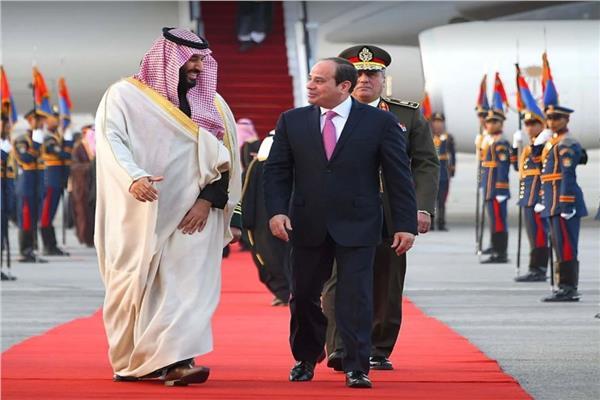  الرئيس عبد الفتاح السيسي وولي العهد السعودي الأمير محمد بن سلمان