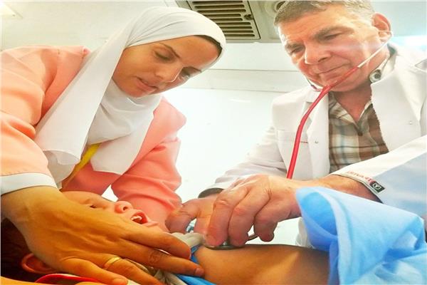 أثناء توقيع الكشف الطبي