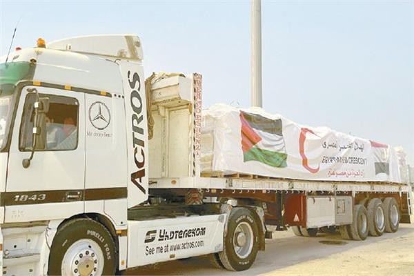 قافلة المساعدات المصرية