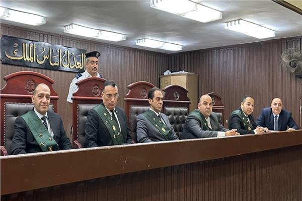 هيئة المحكمة برئاسة المستشار أيمن فؤاد فهمي