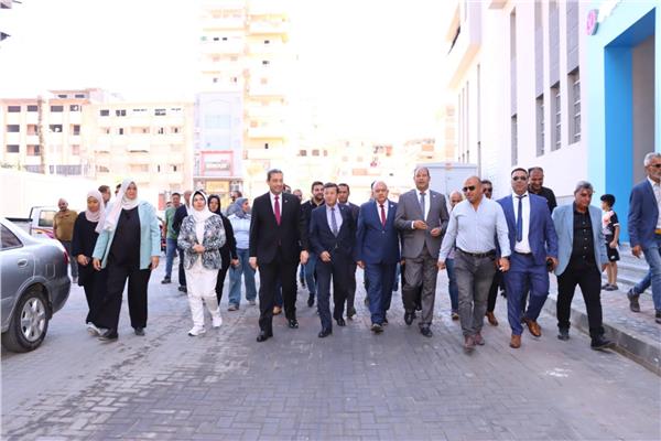 محافظ دمياط يفتتح منطقة الشهداء ضمن مشروع تطوير المناطق الغير مخططة 