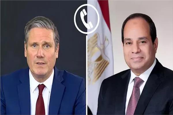 الرئيس عبد الفتاح السيسي و رئيس الوزراء البريطاني كير ستارمر