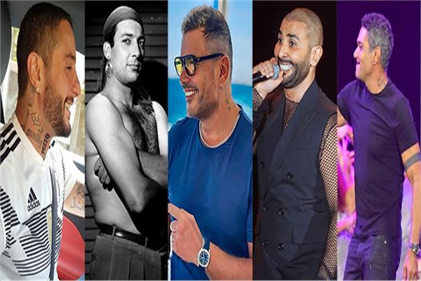 آسر ياسين، وأحمد سعد، وعمرو دياب، ورشدي أباظة، أحمد فاروق الفيشاوي