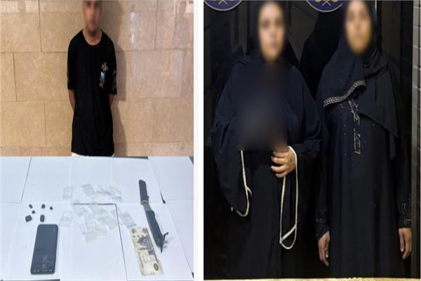 المتهمين بعد القبض عليهم
