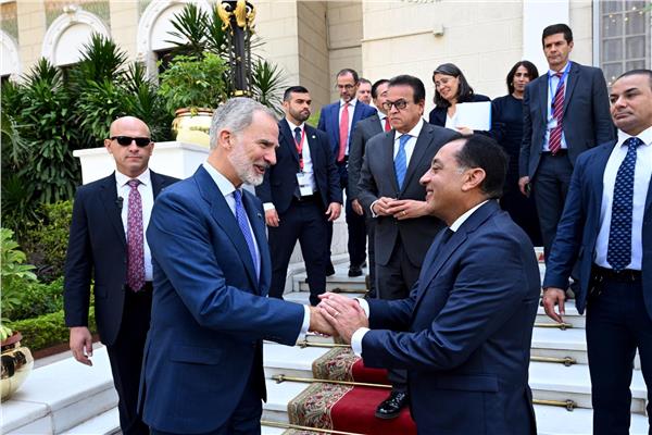 الدكتور مصطفى مدبولي والملك فيليبي السادس
