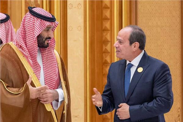 الرئيس عبد الفتاح السيسي والأمير محمد بن سلمان ولي العهد السعودي