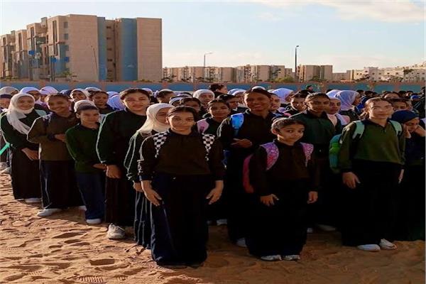 الطابور الصباحي بمدارس ادارة المستقبل التعليمية بالقاهرة