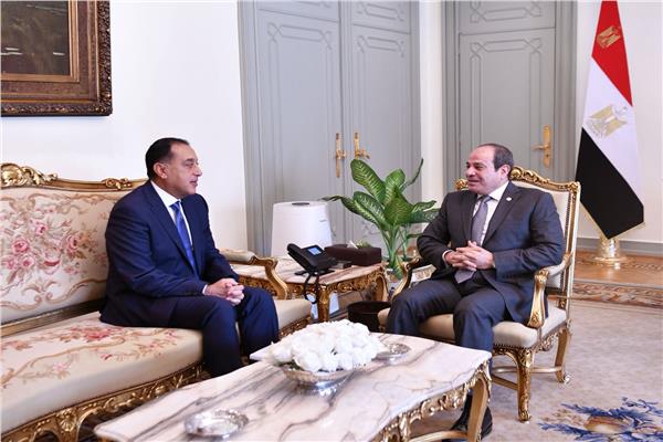 الرئيس السيسي خلال اجتماعه مع رئيس الوزراء