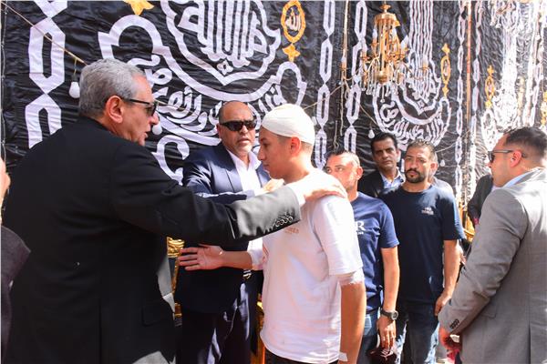 واجب العزاء لأسر شهداء حادث حريق مصنع ملابس بالمحلة الكبرى