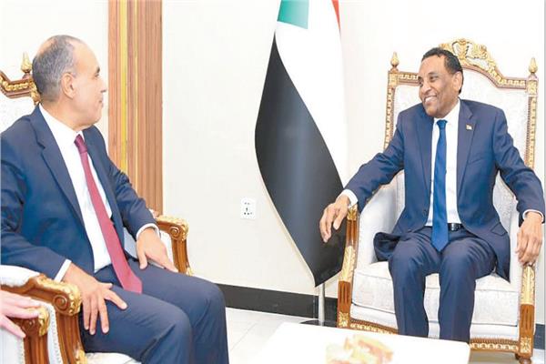 وزير الخارجية خلال لقائه د. كامل إدريس رئيس الوزراء السودانى