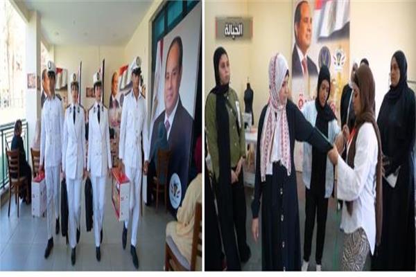 رجال الشرطة أثناء افتتاح المركز
